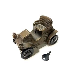 Vintage Metal Coin Bank Concord Liberty Promotional Banthrico Car w Key